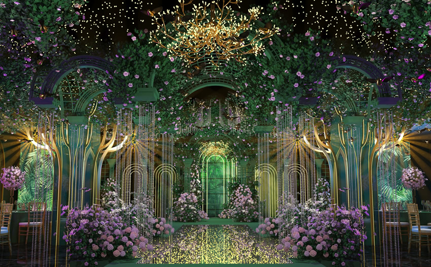 库车奇妙森林婚礼堂效果展示