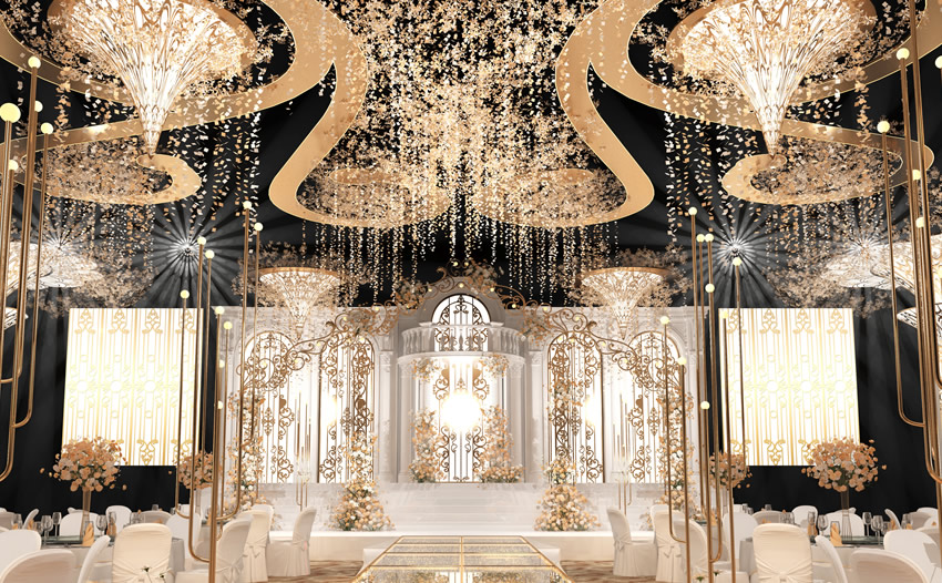 库车花木兰喜事汇金色大厅效果展示